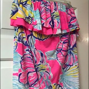 Lilly Pulitzer strapless cotton top